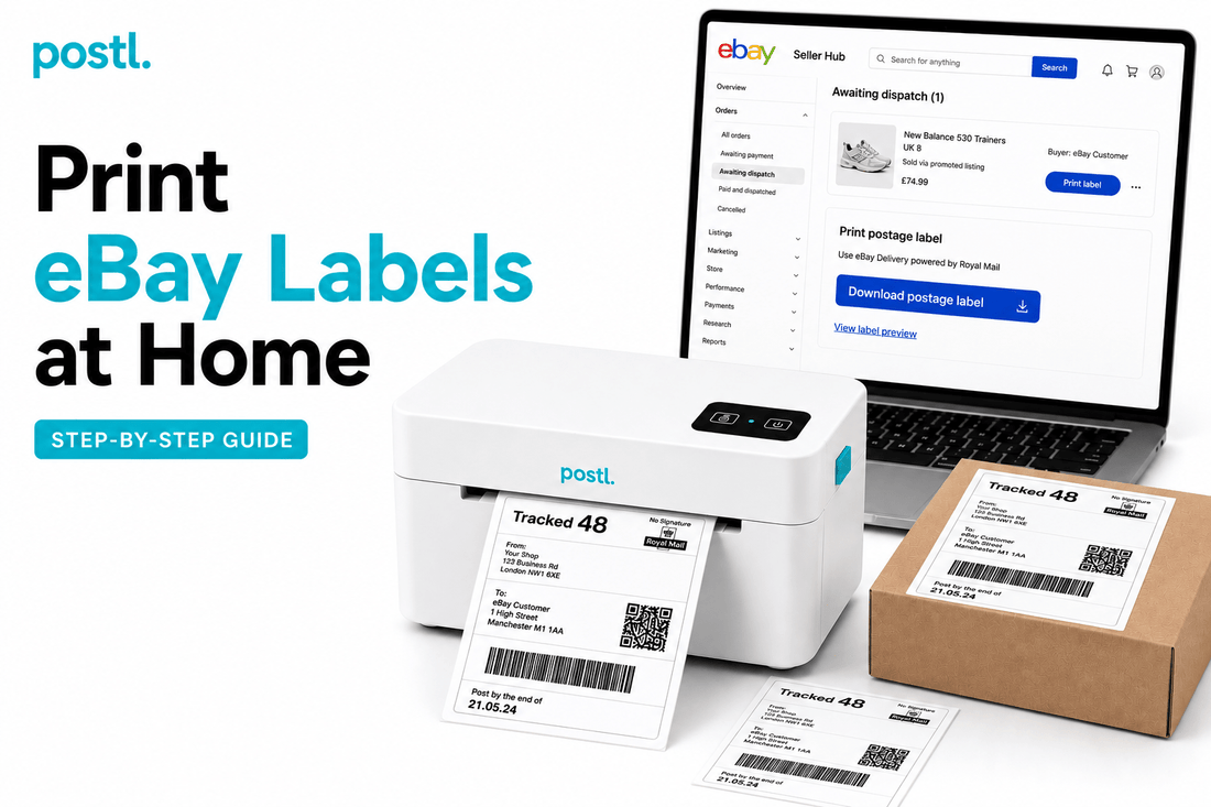 How to Print eBay Shipping Labels at Home (Step-by-Step Guide) - Postl