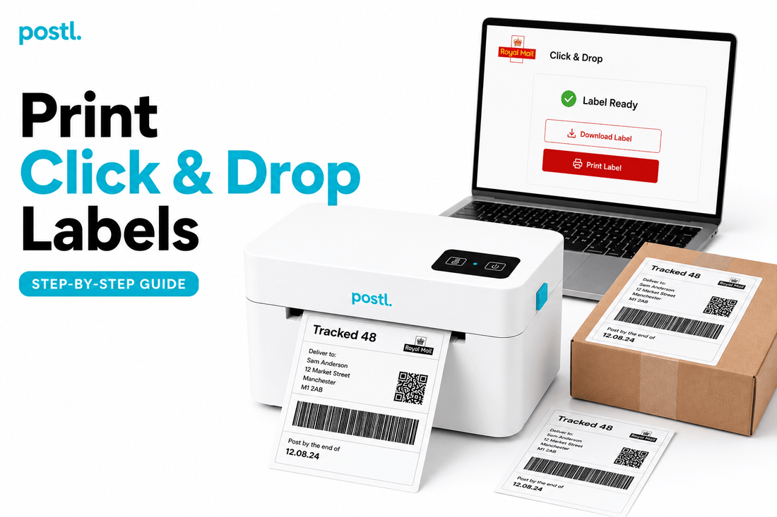 How to Print Royal Mail Click & Drop Labels at Home (Step-by-Step Guide) - Postl