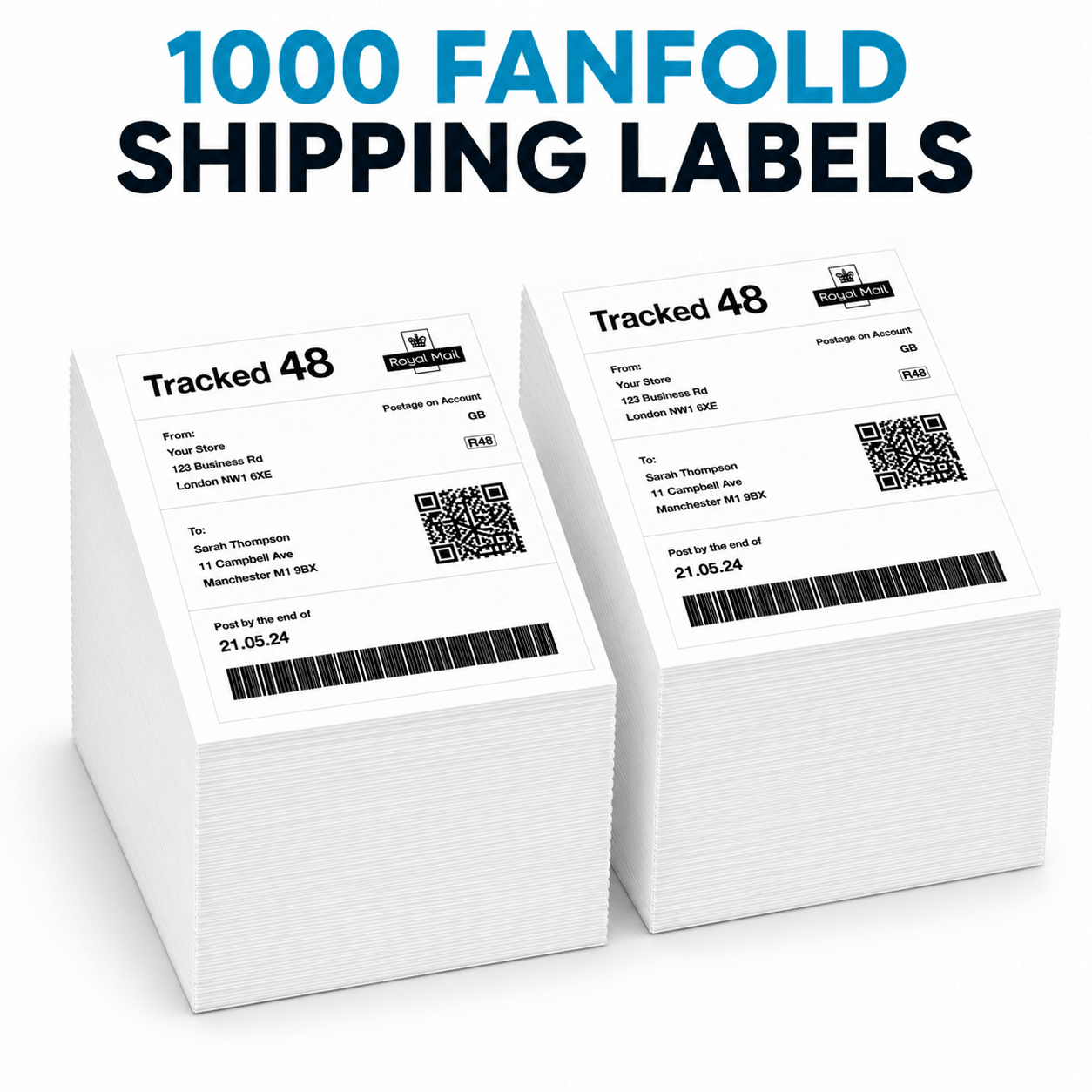 Fanfold Shipping Labels - Postl