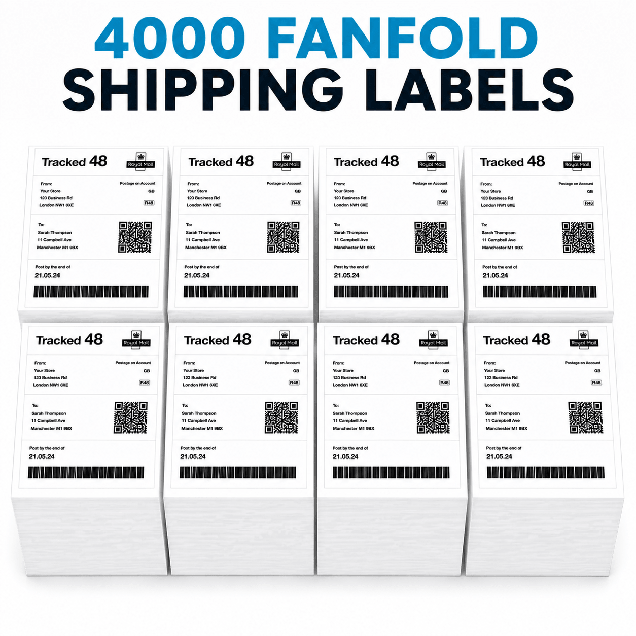 Fanfold Shipping Labels - Postl