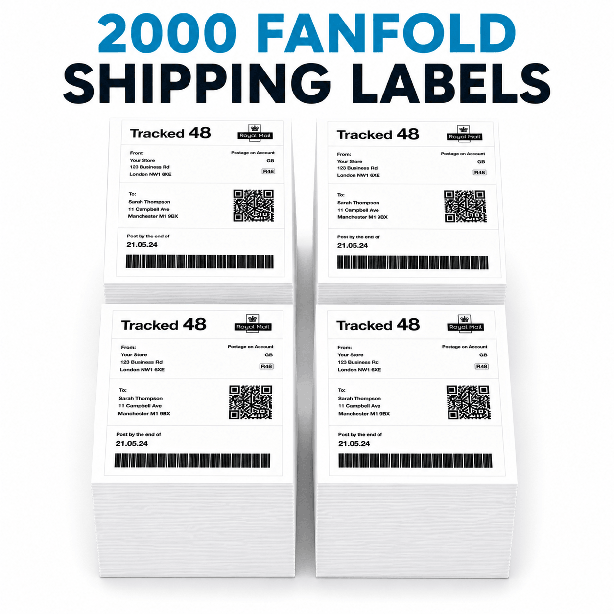 Fanfold Shipping Labels - Postl