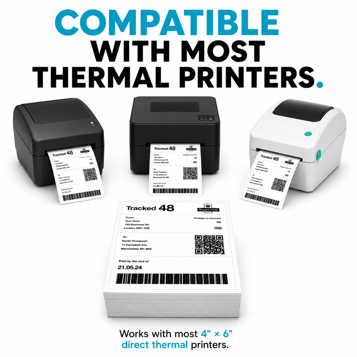Fanfold Shipping Labels - Postl