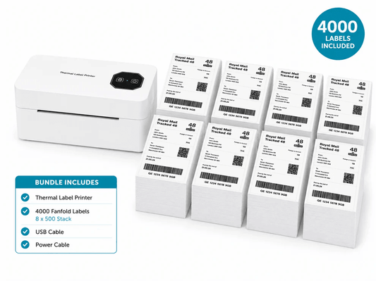 Postl Thermal Label Printer + 4,000 Shipping Labels - Postl